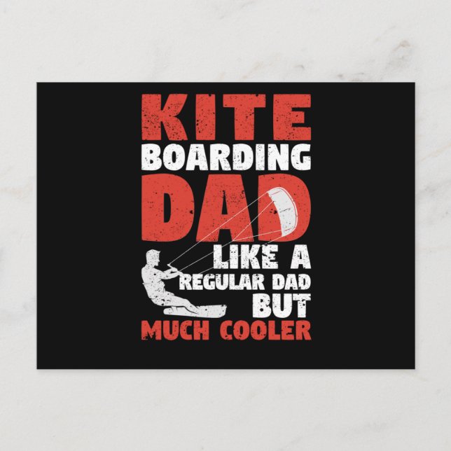 Carte Postale Kiteboard Papa Funny Surf Kite Surfer Père (Devant)