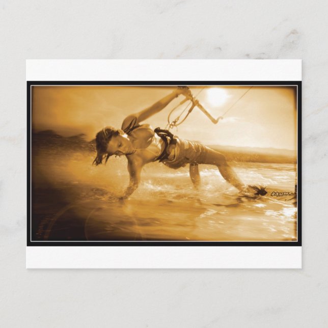 Carte Postale Kiteboarding girl (Devant)