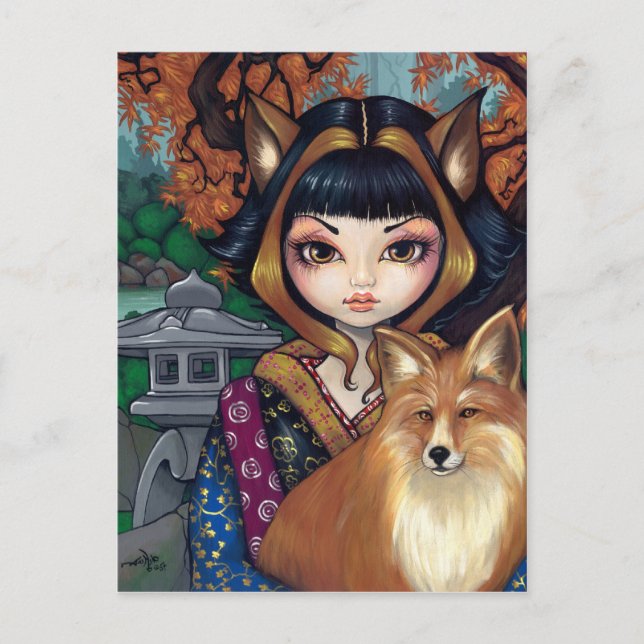 Carte postale "Kitsune" (Devant)