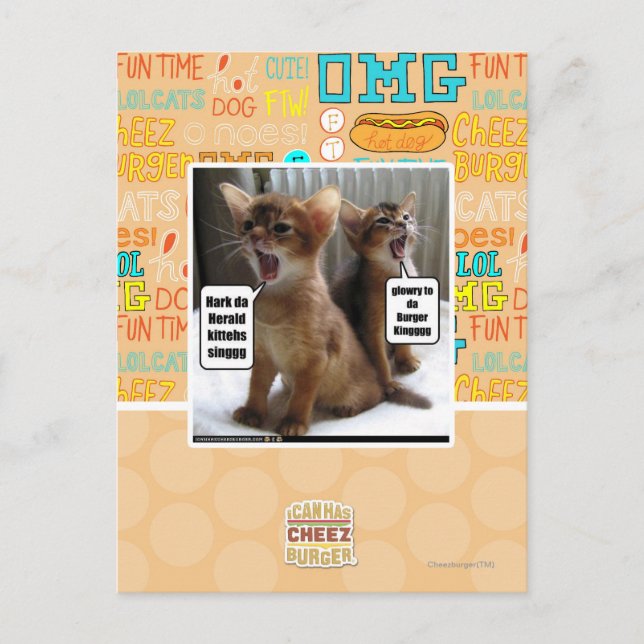 Carte Postale Kitteh carols (Devant)