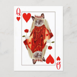 Carte postale Kitten Queen of Hearts