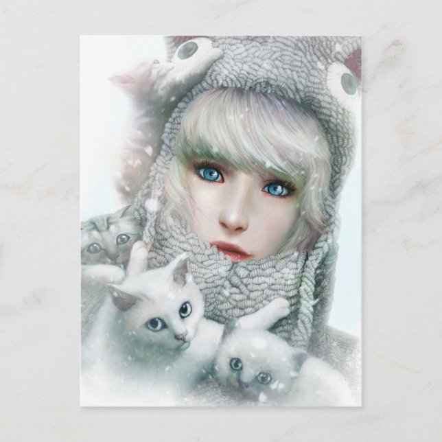 Carte Postale Kitten Winter (Devant)