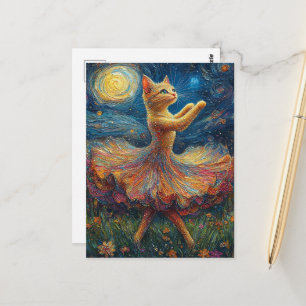 Carte Postale Kitty Ballerine Adorable