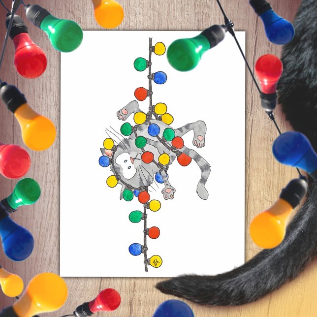 Carte postale KITTY CHRISTMAS par Nicole Janes (Créateur téléchargé)