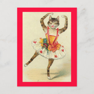 Carte Postale Kitty Dancing vintage