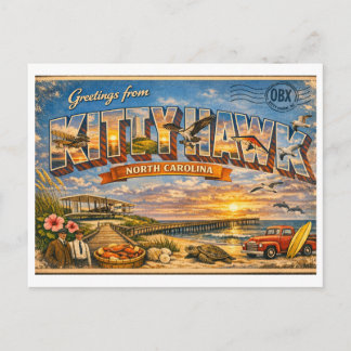 Carte Postale Kitty Hawk North Carolina Classic