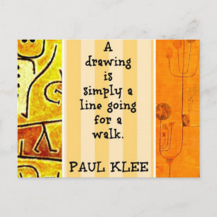 Carte Postale Klee - Citation et Peintures