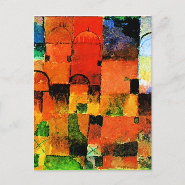 Carte Postale Klee - Domes rouges et blancs, (Devant)