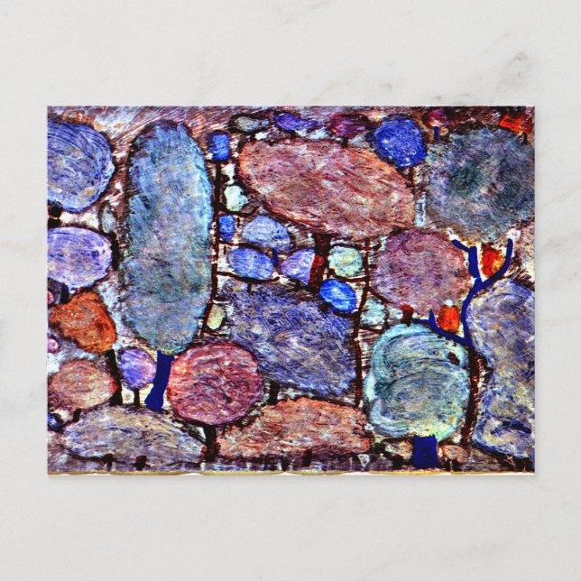 Carte Postale Klee - Forêt colorée (Devant)