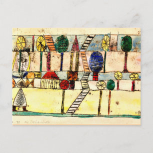 Carte Postale Klee - Le Village fou