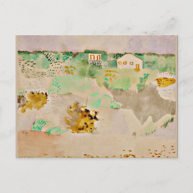 Carte Postale Klee - Maisons sur la Dune (Devant)