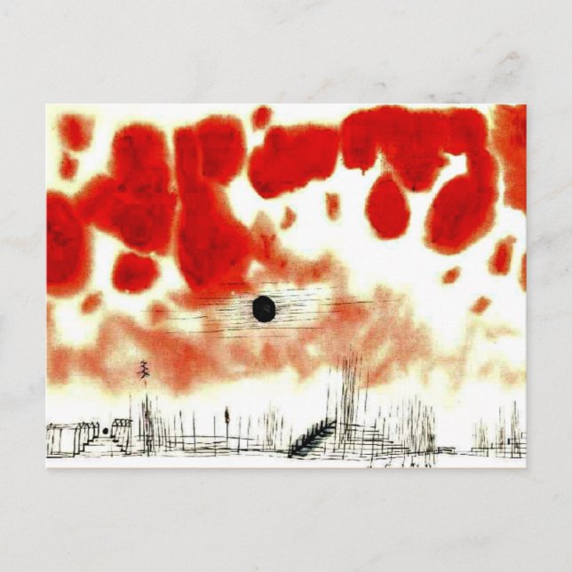 Carte Postale Klee - Nuages sur Bor, (Devant)