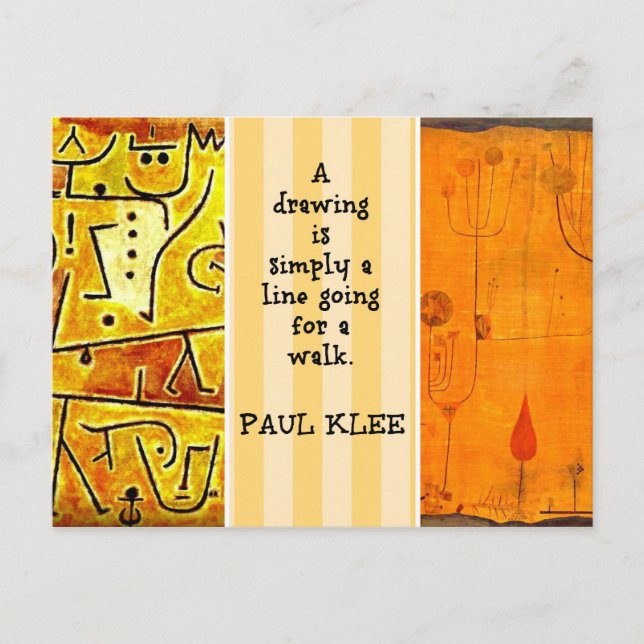 Carte Postale Klee - Paul Klee Peintures et citation (Devant)
