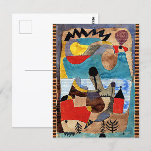 Carte Postale Klee - Paysage du château avec éclair noir