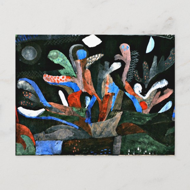 Carte Postale Klee - Photo d'un jardin aux couleurs sombres (Devant)