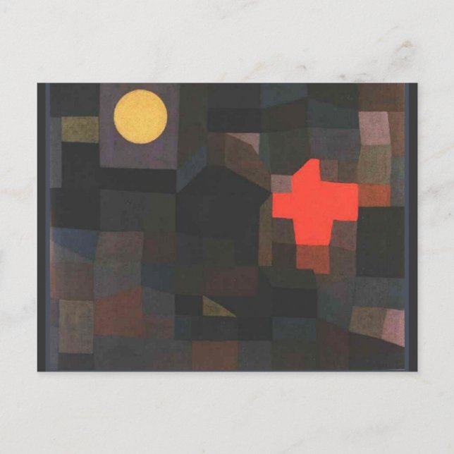 Carte Postale Klee - Pleine lune-feu (Devant)