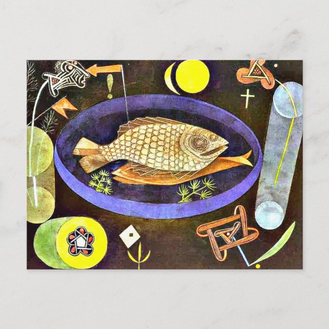 Carte Postale Klee - Poisson Arrondi (Devant)