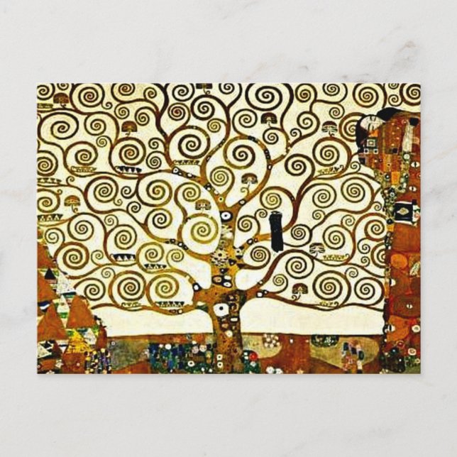 Carte Postale Klimt - L'Arbre de Vie, la frise des stoïdes (Devant)