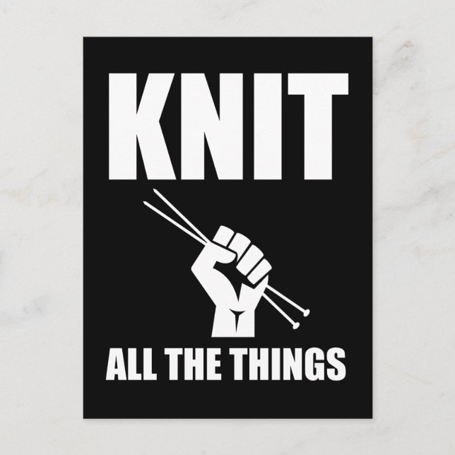 Carte Postale Knit All Things Funny Tricot (Devant)