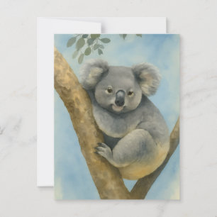 Carte Postale Koala Calm - Aquarelle Faune