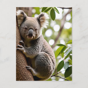 Carte Postale Koala Escalade un arbre