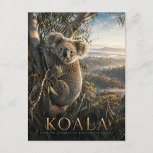 Carte Postale Koala Forêt d'Eucalyptus ANIMAUX