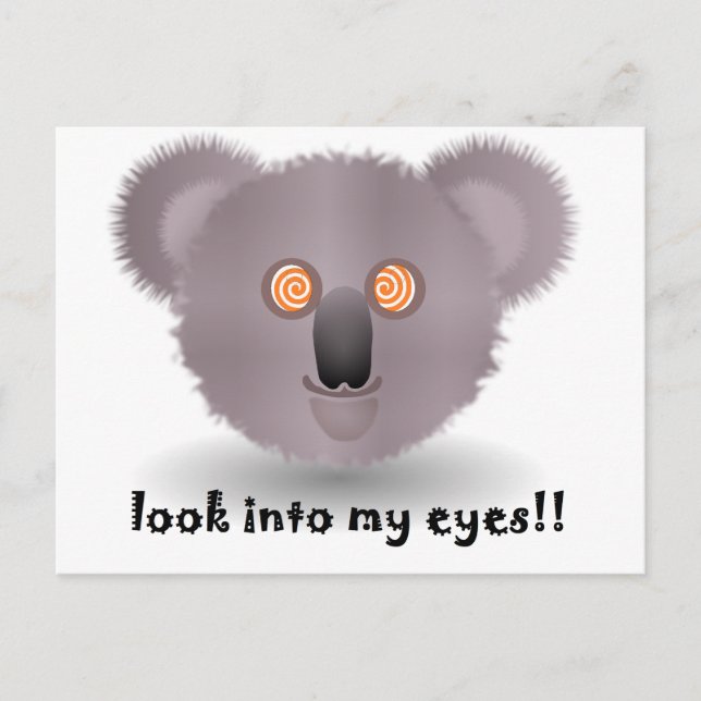 Carte Postale koala hypnotique (Devant)