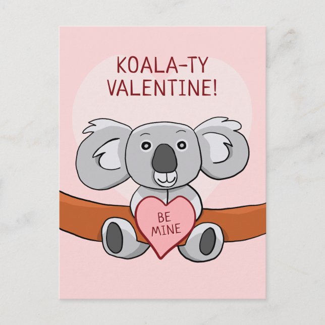 Carte Postale Koala Koality Be Mine Valentine (Devant)
