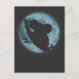 Carte Postale Koala Moon Silhouette Art Amoureux des animaux aus