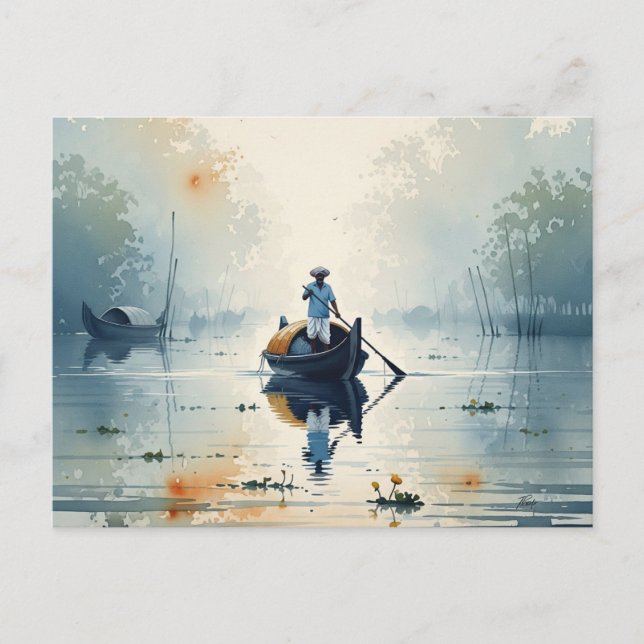 Carte Postale Kochi Kerala Inde Misty Morning (Devant)