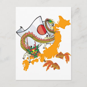 Carte Postale Koi Dragon
