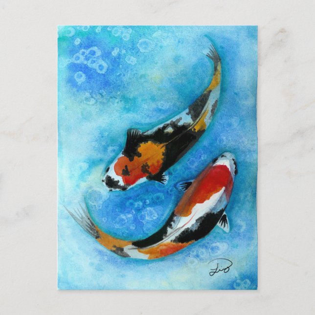 Carte Postale Koi Fish (Devant)