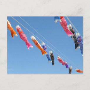 Carte Postale Koinobori (serpentins de carpe) : Japon