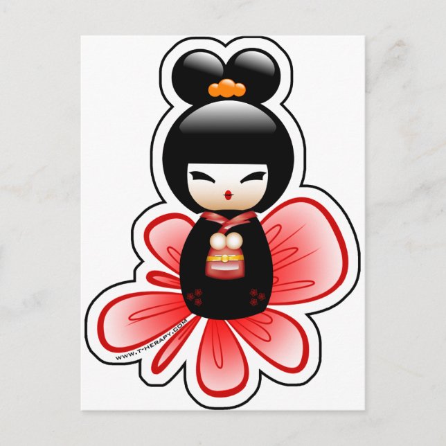 Carte Postale kokeshi-mickey-sfondo-t (Devant)