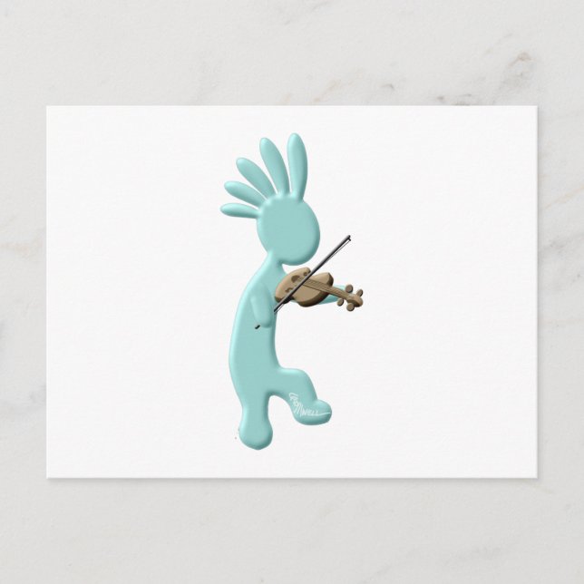 Carte Postale Kokopelli Fiddle (Devant)