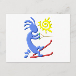 Carte Postale Kokopelli Natif Américain Waterski