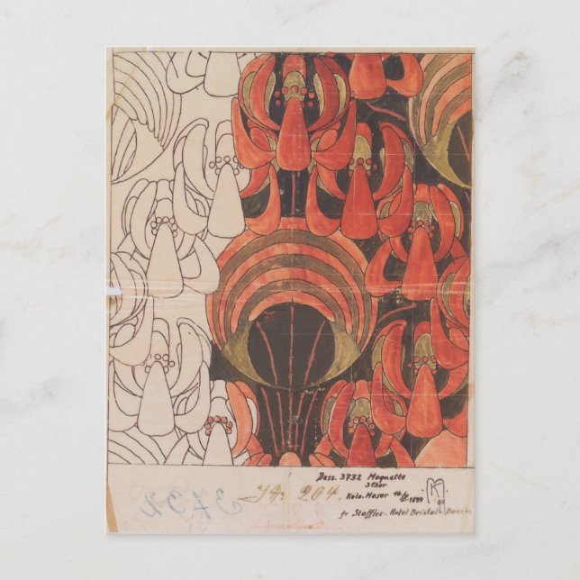 Carte Postale Koloman Moser - Backhausen Texiles d'intérieur (Devant)