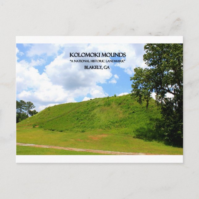 Carte Postale KOLOMOKI MOUNDS - Blakely, Géorgie (Devant)