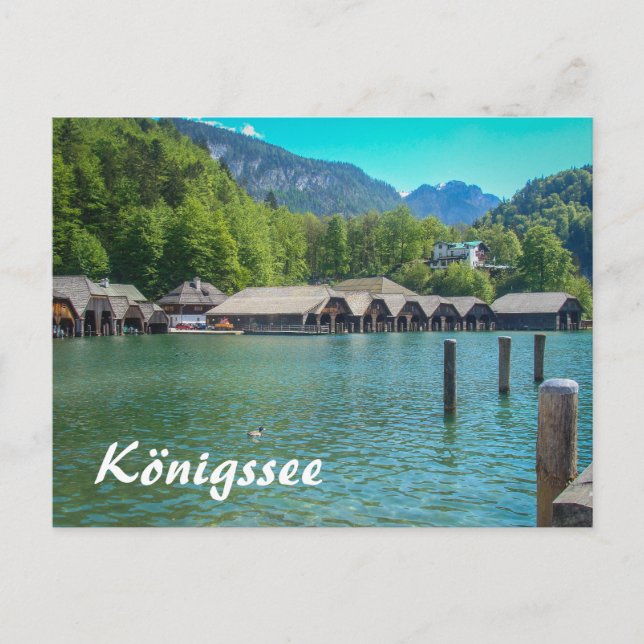 Carte Postale Königssee en Bavière en Allemagne Anciennes Boatho (Devant)