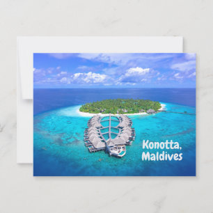 Carte Postale Konotta, Maldives Beautiful Resort sur l'île