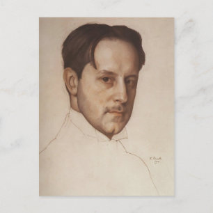 Carte Postale Konstantin Somov - Portrait de M. Dobuzhinsky