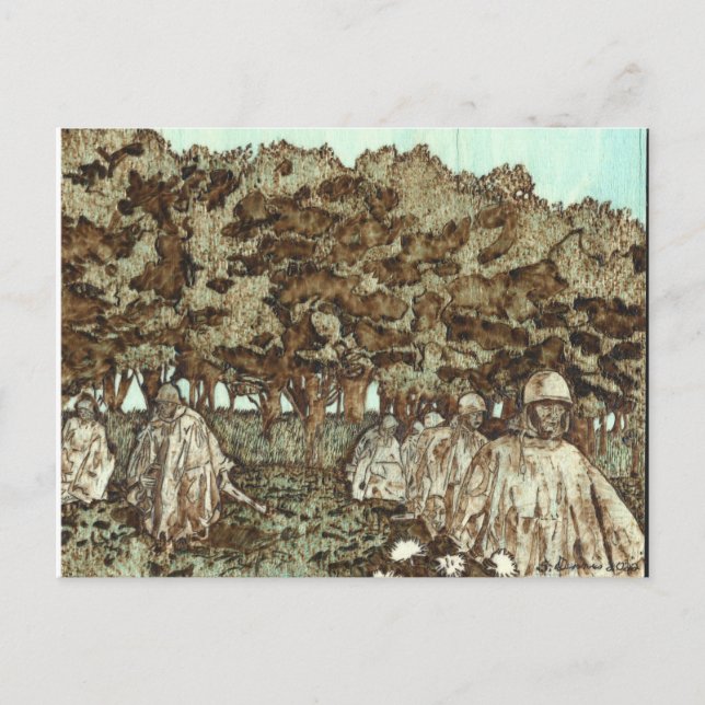 Carte Postale Korean War Memorial Postcard (Devant)