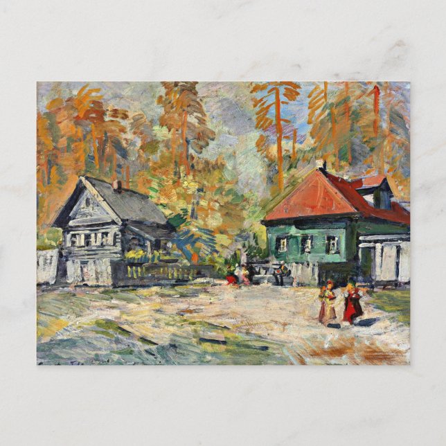 Carte Postale Korovin - Automne dans un village russe (Devant)