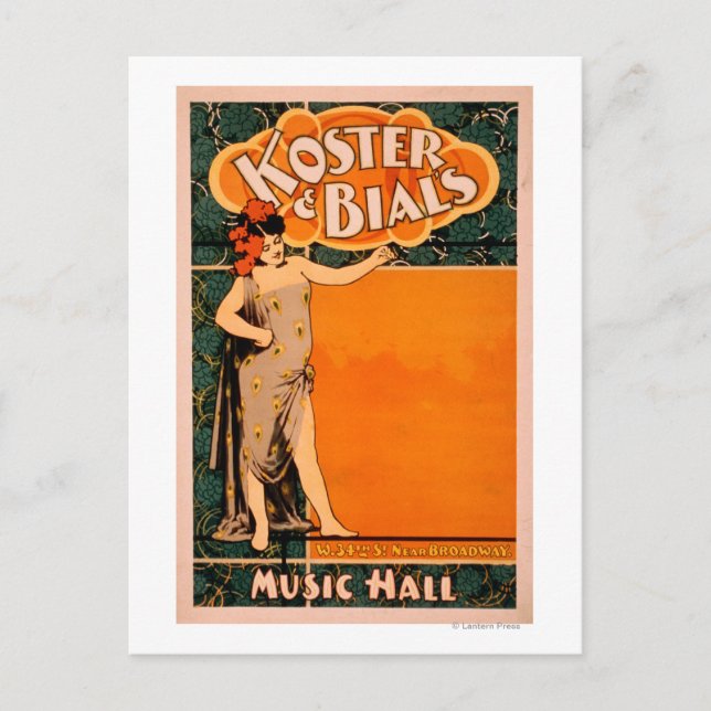 Carte Postale Koster & Bial's Music Hall près de Broadway (Devant)
