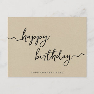 Carte Postale Kraft Paper Professional Joyeux anniversaire
