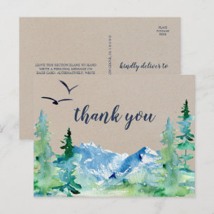 Carte postale Kraft Rocky Mountain Merci