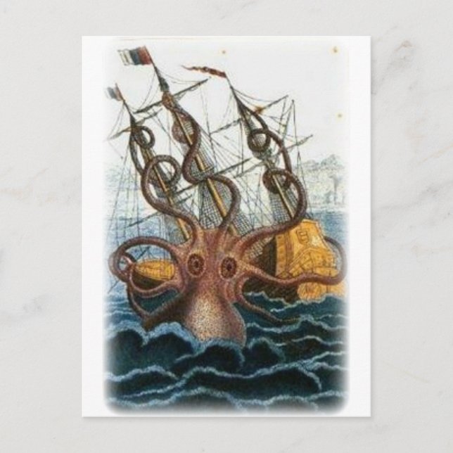 Carte Postale Kraken par Pierre Denys de Montfort, 1801 (Devant)