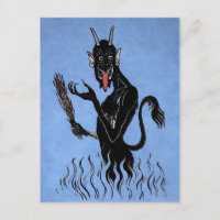 Krampus bleu vintage