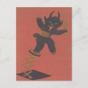 Carte Postale Krampus Boîte à Surprise