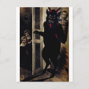Carte Postale Krampus Dans L'Obscurité